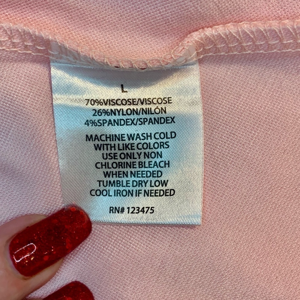New TEXTILE Elizabeth and James Skater Dress Large Pale Pink Sleeveless Flare - Picture 11 of 16